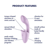Satisfyer Tongue Expert Vibrator with Clitoral Stimulator Clit Ticklers and Pulsators